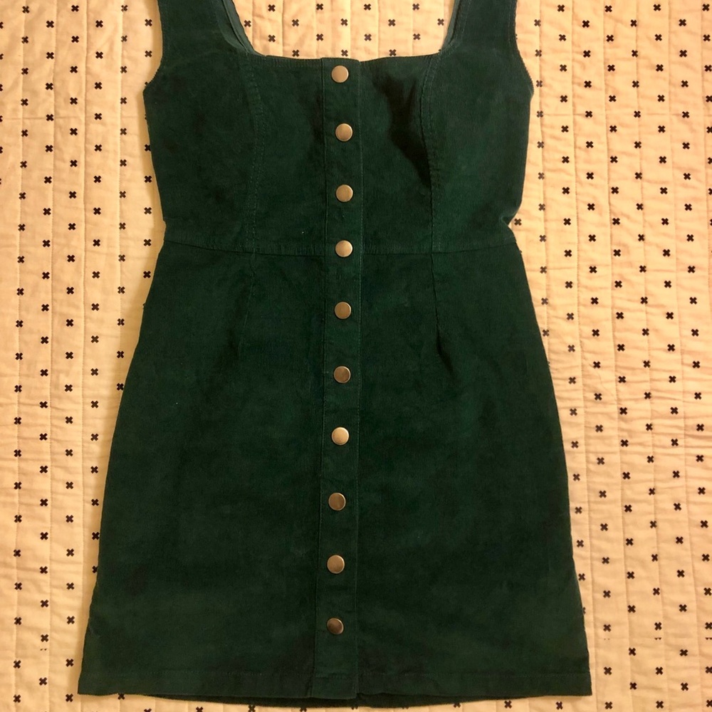 UO Green Corduroy Dress